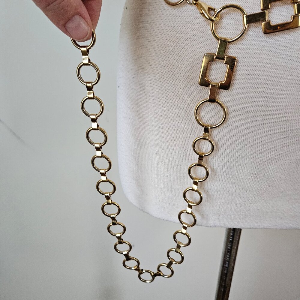 Gold Metal Chain Link Belt Adjustable - Picture 5 of 5